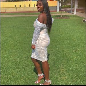 White Long Bodycon Dress